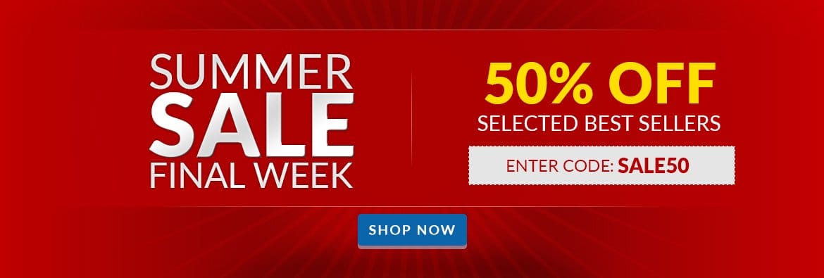50% OFF - Summer Sale Final Week