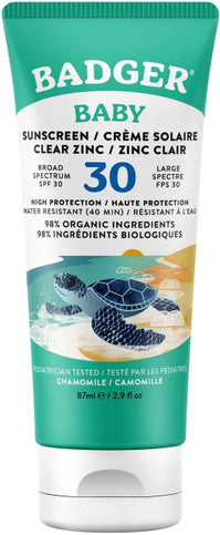 Badger Baby Clear Zinc Sunscreen SPF30 - 87ml