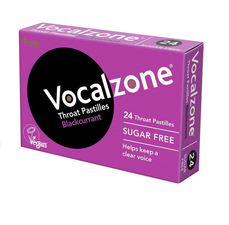 Vocalzone Blackcurrant Throat Pastilles - 24 Pastilles