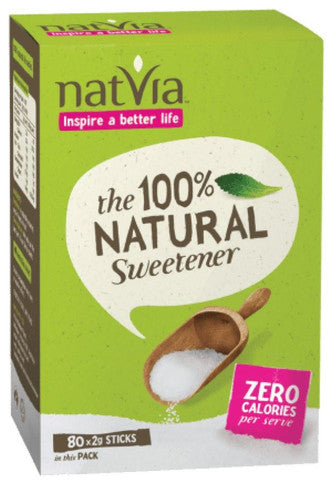Natvia Sweetener Sticks - 80 Sticks