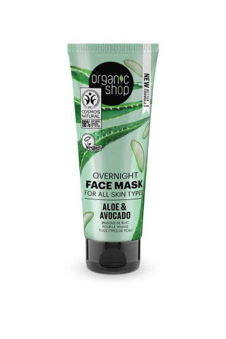 Organic Shop Aloe & Avocado Overnight Face Mask - 75ml