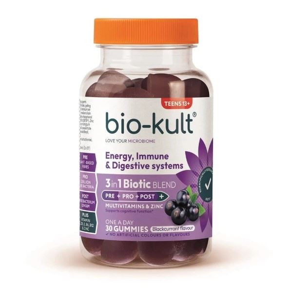 Bio-Kult 3-in-1 Biotic Blend Gummies for Teens Blackcurrant Flavour - 30 Gummies