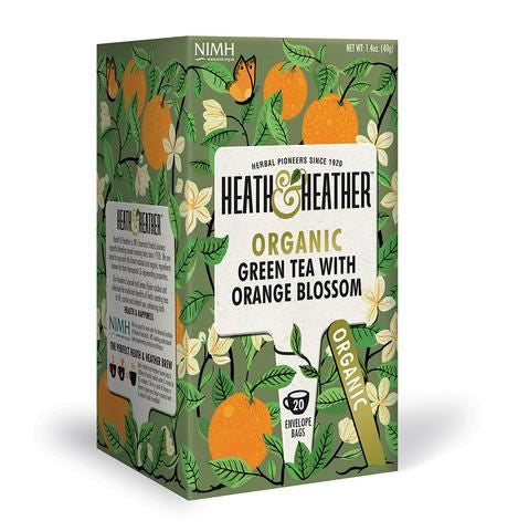 Heath And Heather Organic Green Tea & Orange Blossom - 20 Bags
