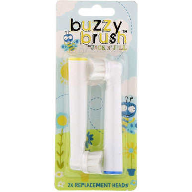 Buzzy Brush Replacement Heads for Electric Toothbrush - 2 Pack