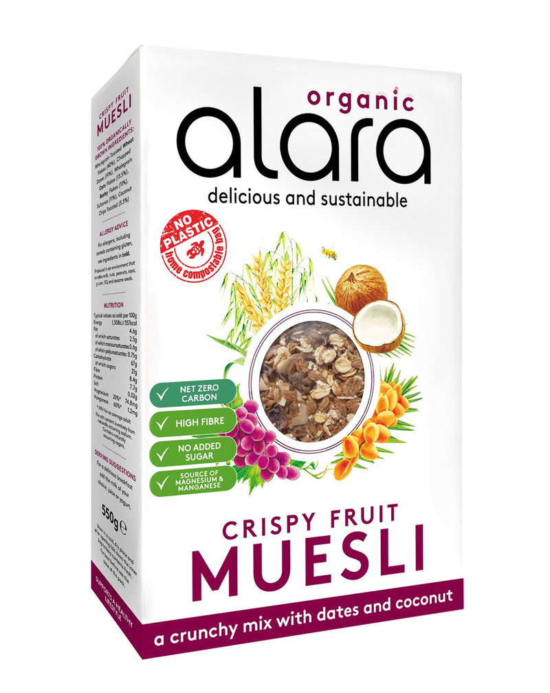 Alara Crispy Fruit Muesli Organic - 550g