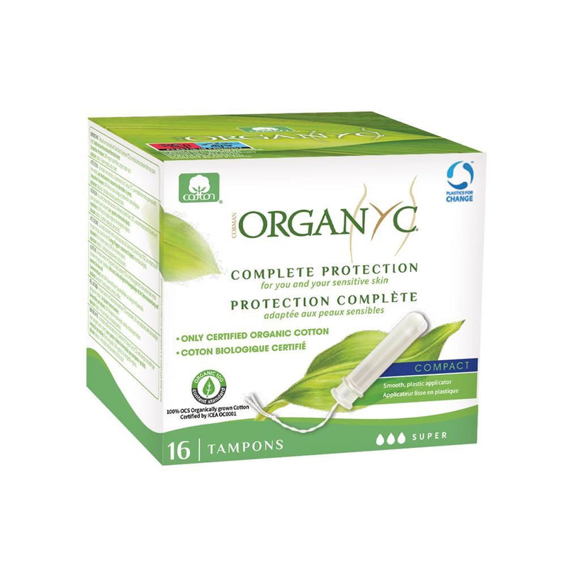 Organyc Compact Tampons (Applicator) Super - 16 Tampons