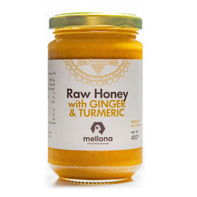 Mellona Cypriot Raw Honey with Ginger & Turmeric - 400g