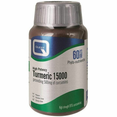Quest Turmeric 15000 (Piperine From Black Pepper) - 60 Tablets