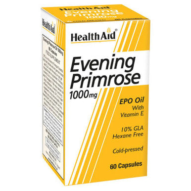 HealthAid Evening Primrose Oil 1000mg + Vitamin E - 60 Capsules