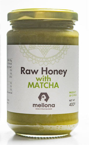Mellona Cypriot Raw Honey with Matcha - 400g