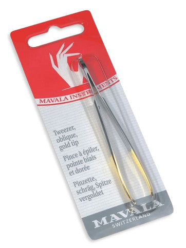 Mavala Gold Tip Oblique Tweezers