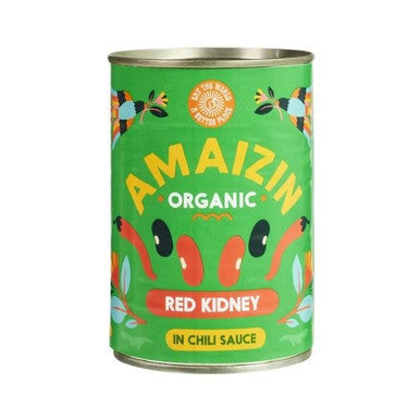 Amaizin Organic Red Kidney Beans in Chilli Sauce - 400g