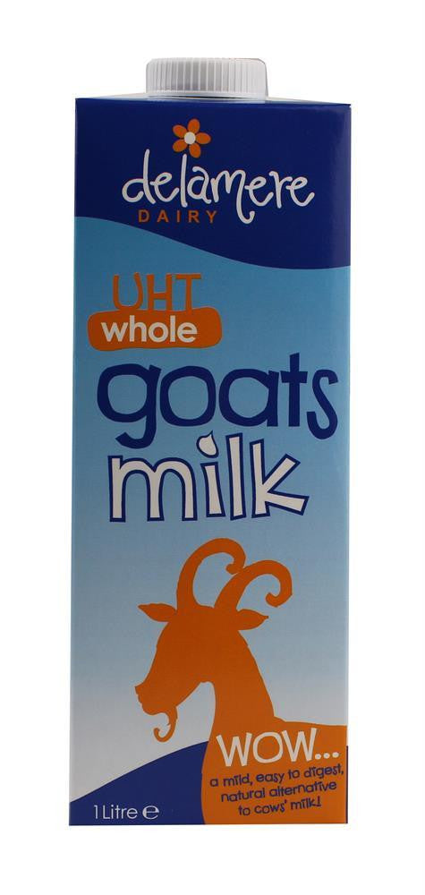 Delamere Dairy UHT Whole Goats Milk - 1 Litre (Pack of 6)