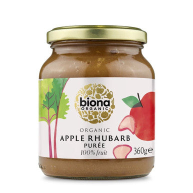 Biona Organic Apple & Rhubarb Puree - 360g