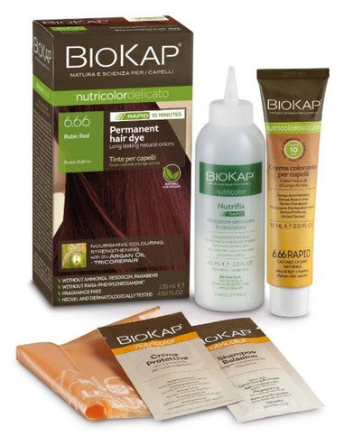 BioKap Ruby Red 6.66 Rapid Permanent Hair Dye - 140ml