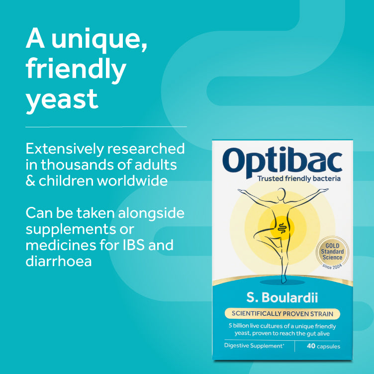 Optibac Probiotics Saccharomyces boulardii - 40 Capsules