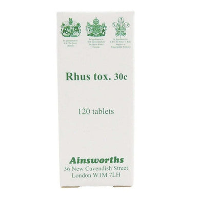 Ainsworths Rhus Tox 30C Single Counter Remedy - 120 Tablets