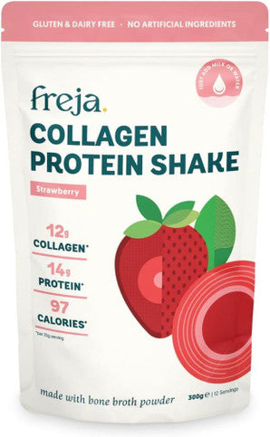 Freja Bone Broth Shake - Strawberry - 300g