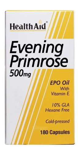 HealthAid Evening Primrose Oil 500mg + Vitamin E 180 Capsules