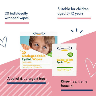 The Eye Doctor Junior Eyelid Wipes - 20 Wipes