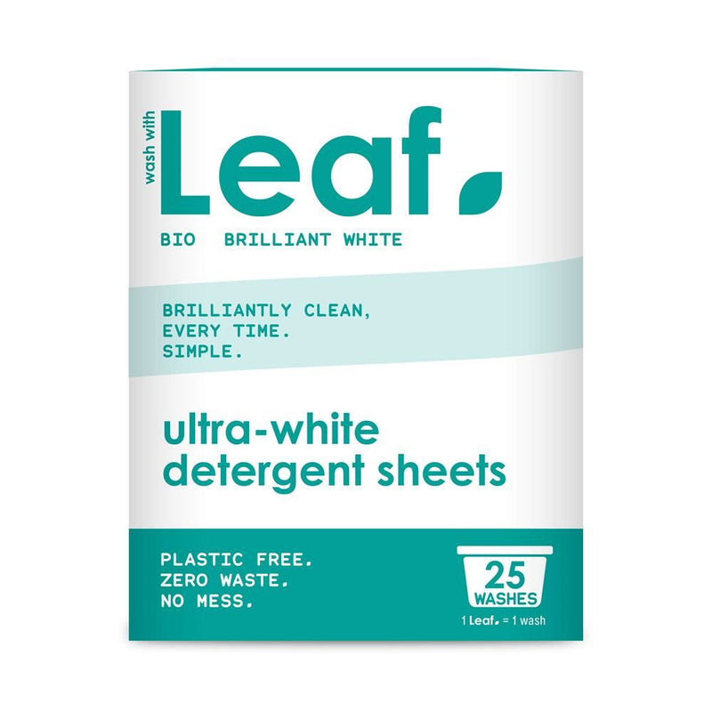 Wash With Leaf Bio Brilliant White Laundry Detergent Sheets - 25 Washes