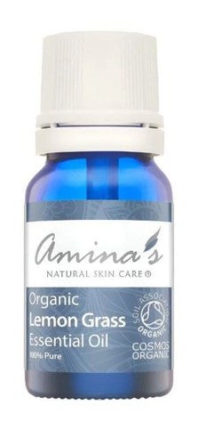 Amina's Natural Skincare Pure Organic Lemon Grass Essential Oil - 10ml