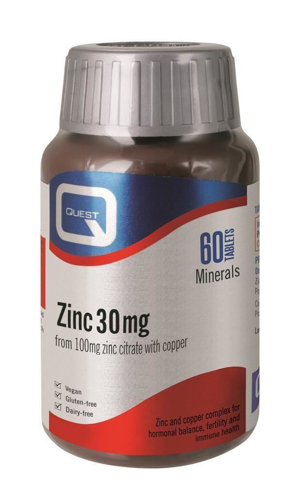 Quest Zinc Citrate 30mg - 60 Tablets