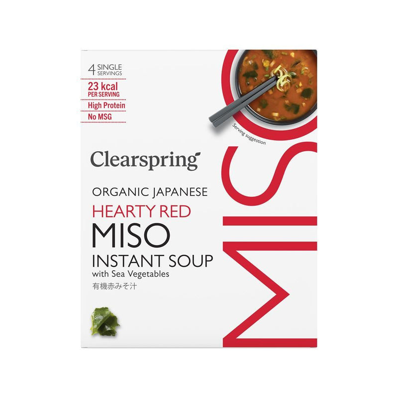 Clearspring Organic Japanese Hearty Red Miso Soup - 4 Sachets