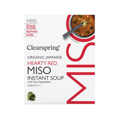 Clearspring Organic Japanese Hearty Red Miso Soup - 4 Sachets