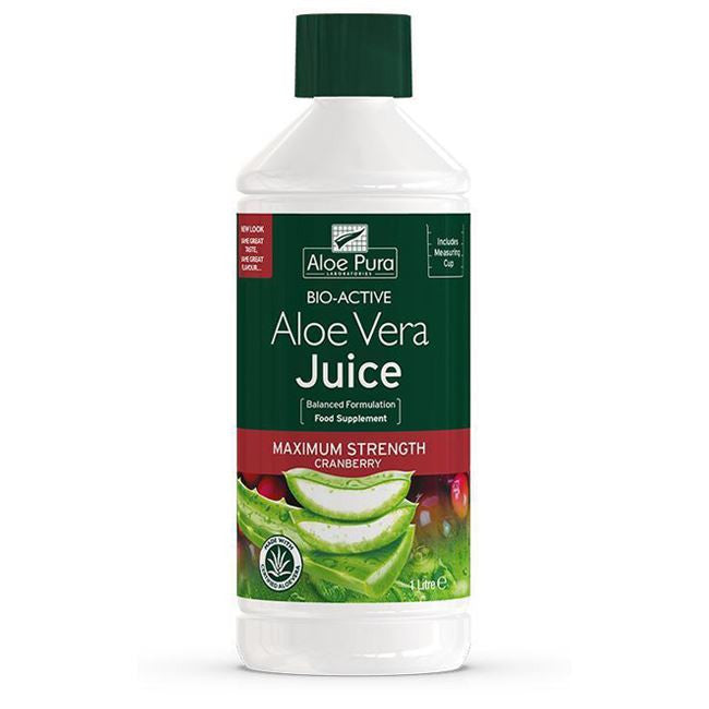 Aloe Pura Aloe Vera Juice Max Strength Cranberry - 1000ml