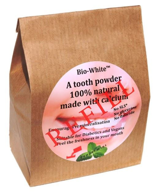 Bio-White Tooth Powder Peppermint Refill - 35g