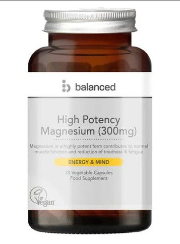 Balanced High Potency Magnesium 300mg - 30 Veggie Caps