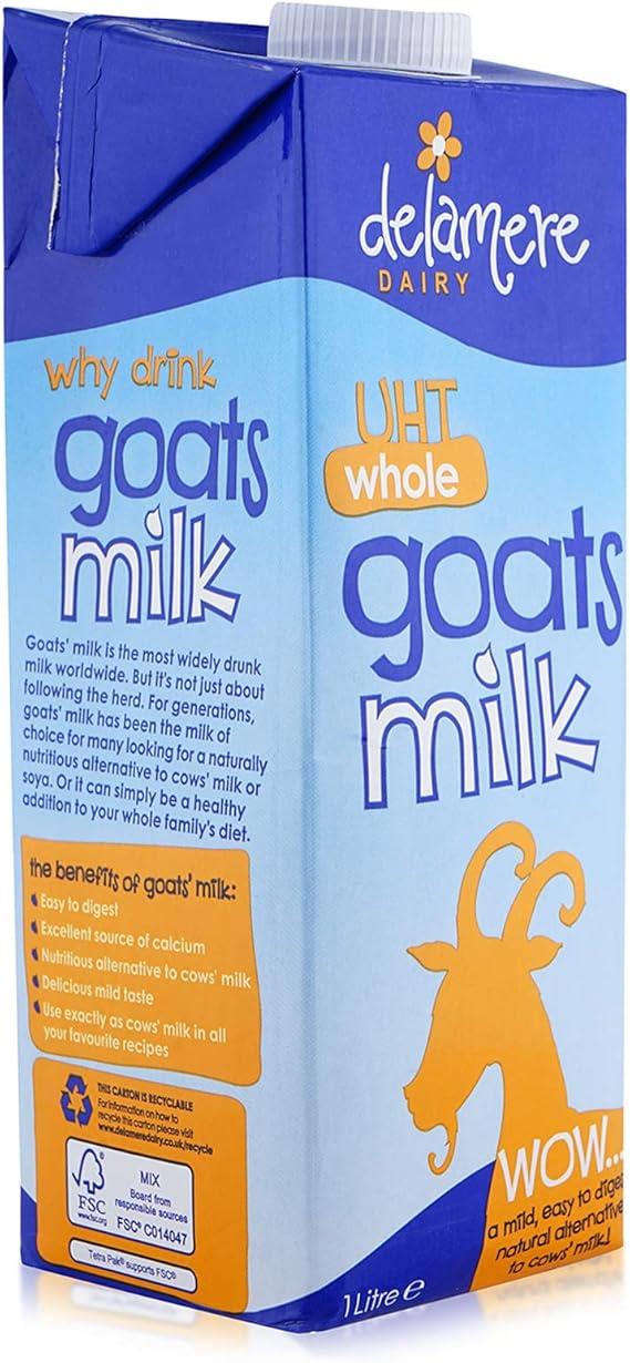 Delamere Dairy UHT Whole Goats Milk - 1 Litre (Pack of 6)