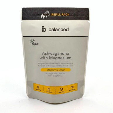 Balanced Ashwagandha With Magnesium Refill Pouch - 30 Veg Caps