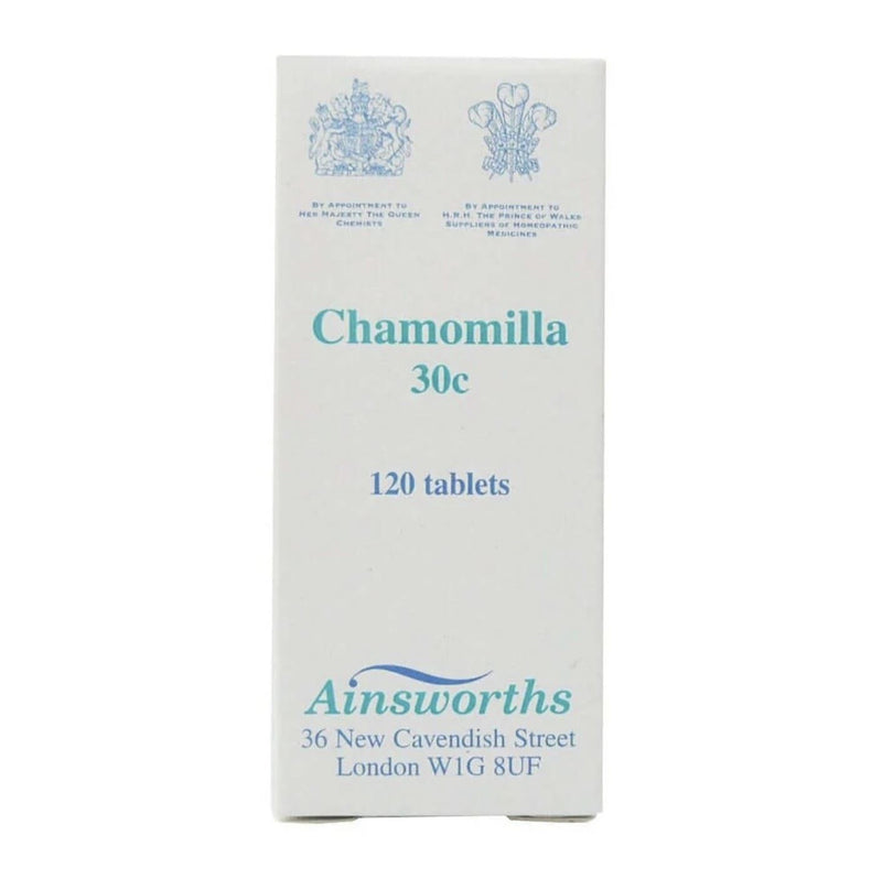 Ainsworths Chamomilla 30C Single Counter Remedy - 120 Tabs