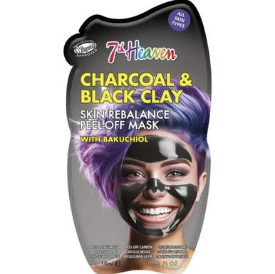 7th Heaven Charcoal Clay Peel-Off with Bakuchiol Face Mask - 1 Sachet