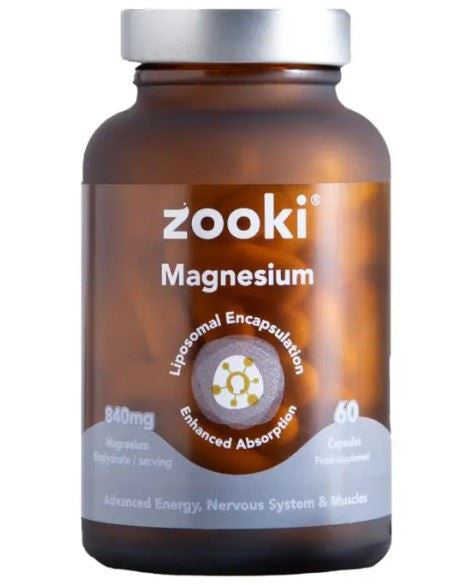 YourZooki Liposomal Magnesium Bisglycinate 840mg - 60 Capsules