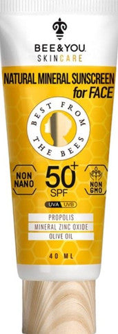 Bee and You Natural Mineral Sunscreen Cream for Face - 40ml