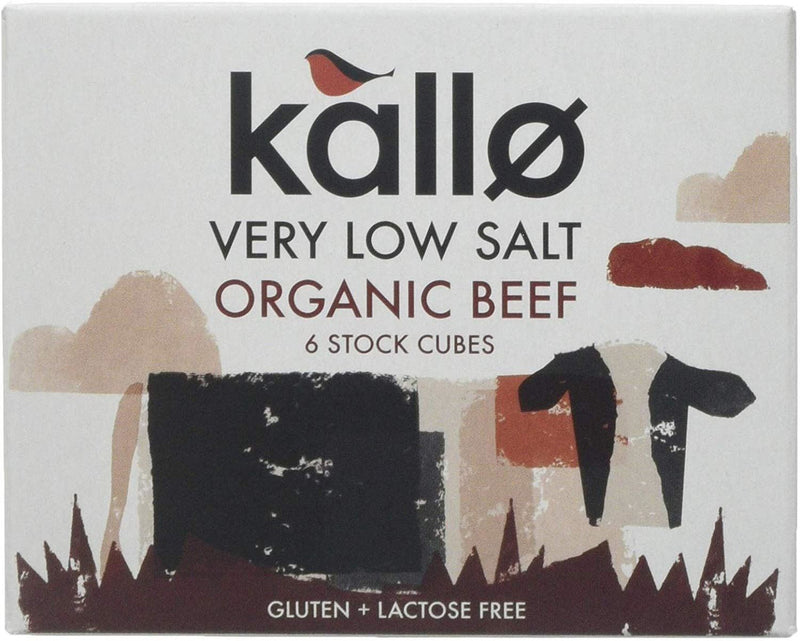 Kallo Organic Very Low Salt Organic Beef 6 Stock Cubes - 48g