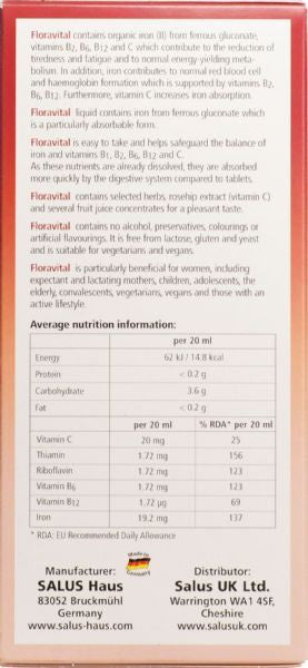 Floravital Liquid Iron, Vitamin & Herbal Formula - 500ml