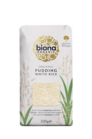 Biona Organic Pudding White Rice - 500g (Pack of 2)