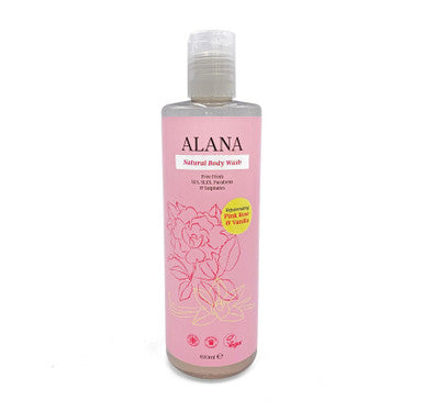 Alana Pink Rose & Vanilla Natural Body Wash - 400ml