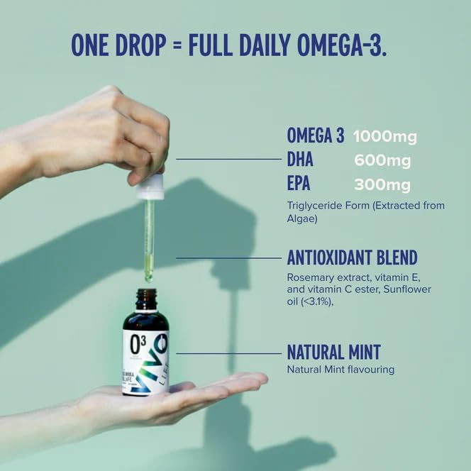Vivo Life O3 Lemon Flavour Plant Based Omega 3 Oil - 60ml