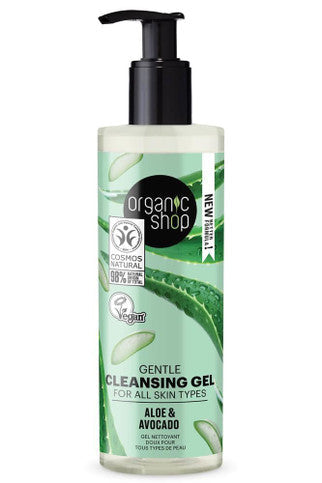 Organic Shop Aloe & Avocado Gentle Cleansing Gel - 200ml