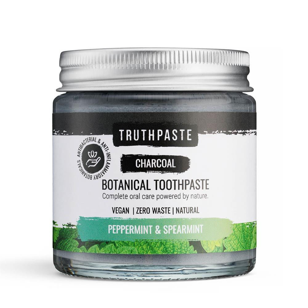 Truthpaste Charcoal: Peppermint & Spearmint Toothpaste - 100ml ...