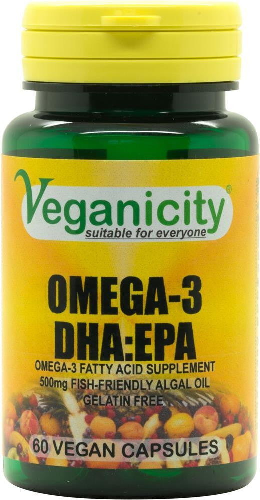 Veganicity Omega-3 DHA:EPA 500mg - 60 Capsules