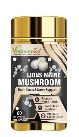 Vitaminnica Lions Mane Mushroom 500mg - 60 Capsules