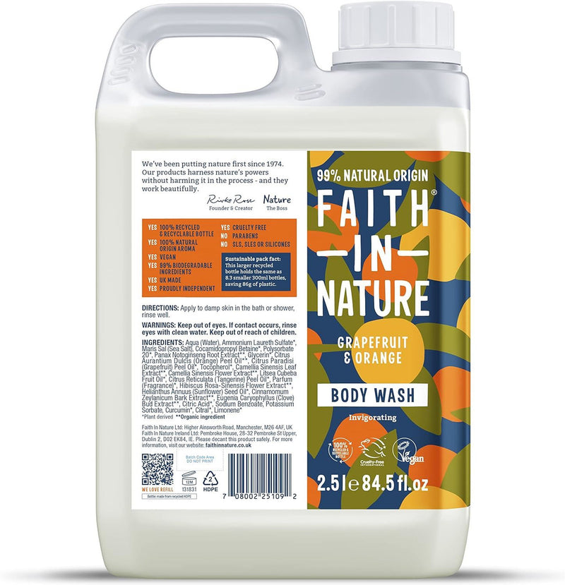 Faith in Nature Grapefruit & Orange Body Wash - 2.5L