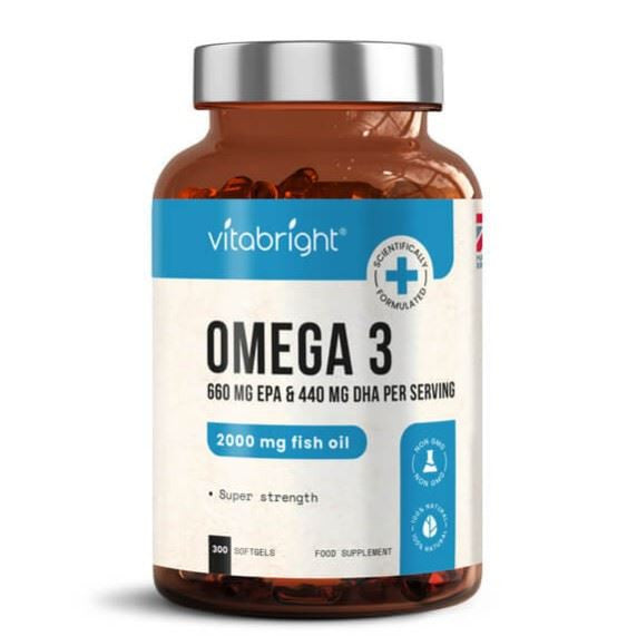 Vitabright Omega 3 2000mg Super Strength Fish Oil - 300 Softgels