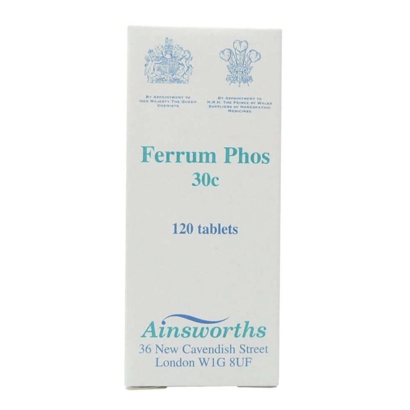 Ainsworths Ferrum Phos 30C Single Counter Remedy - 120 Tabs